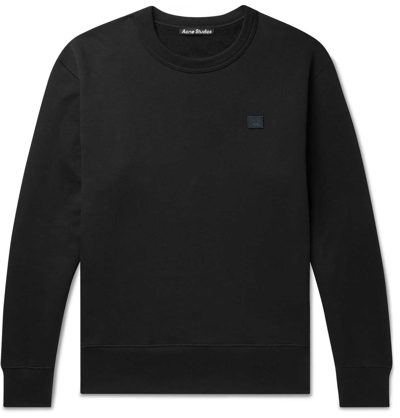 ACNE STUDIOS - Fairview Logo-Appliquéd Fleece-Back Cotton-Jersey ...