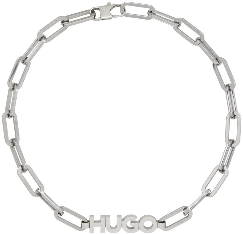 Hugo Silver Bold Logo Necklace Hugo Boss