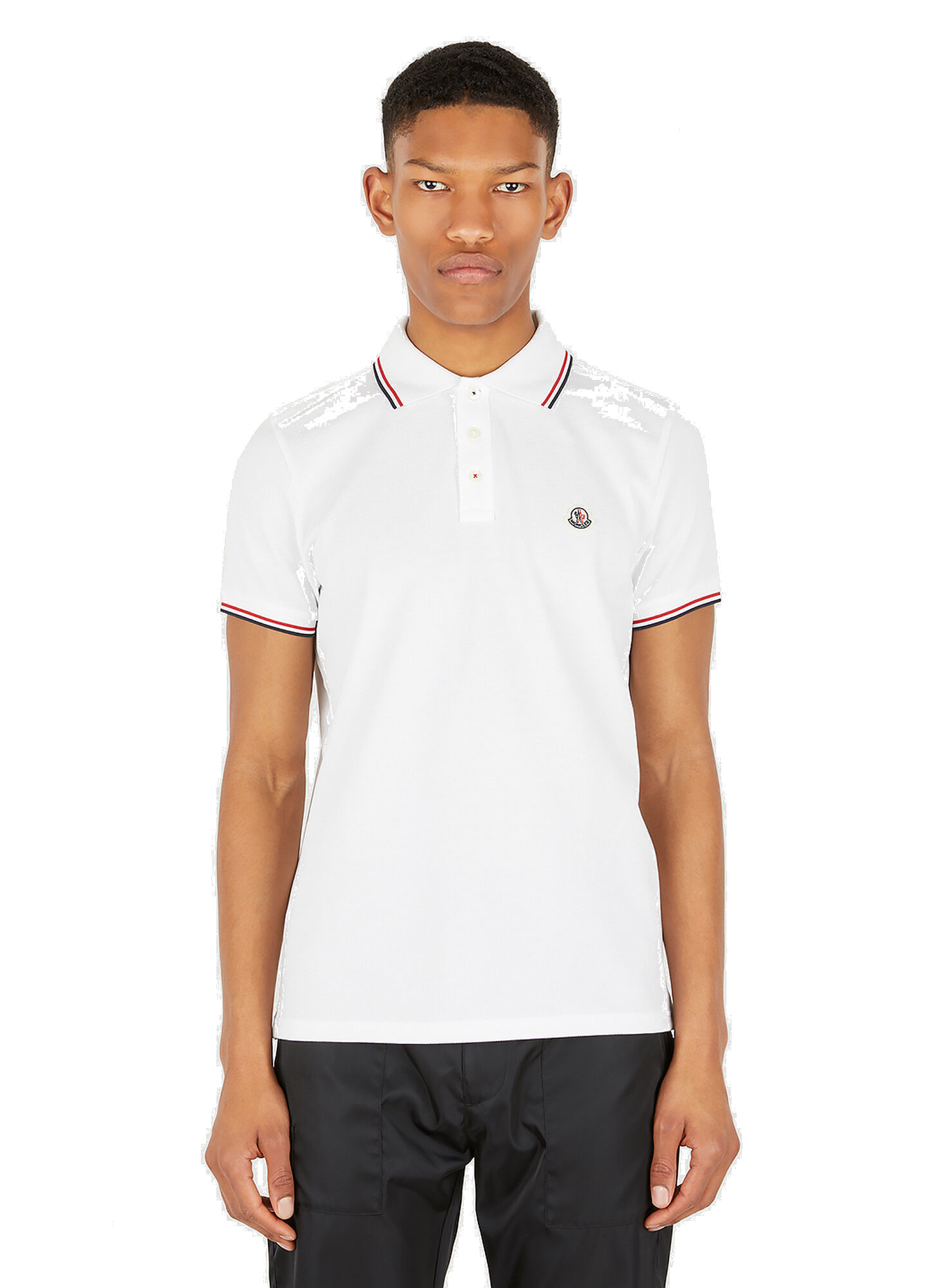 Photo: Logo Patch Polo Shirt in White