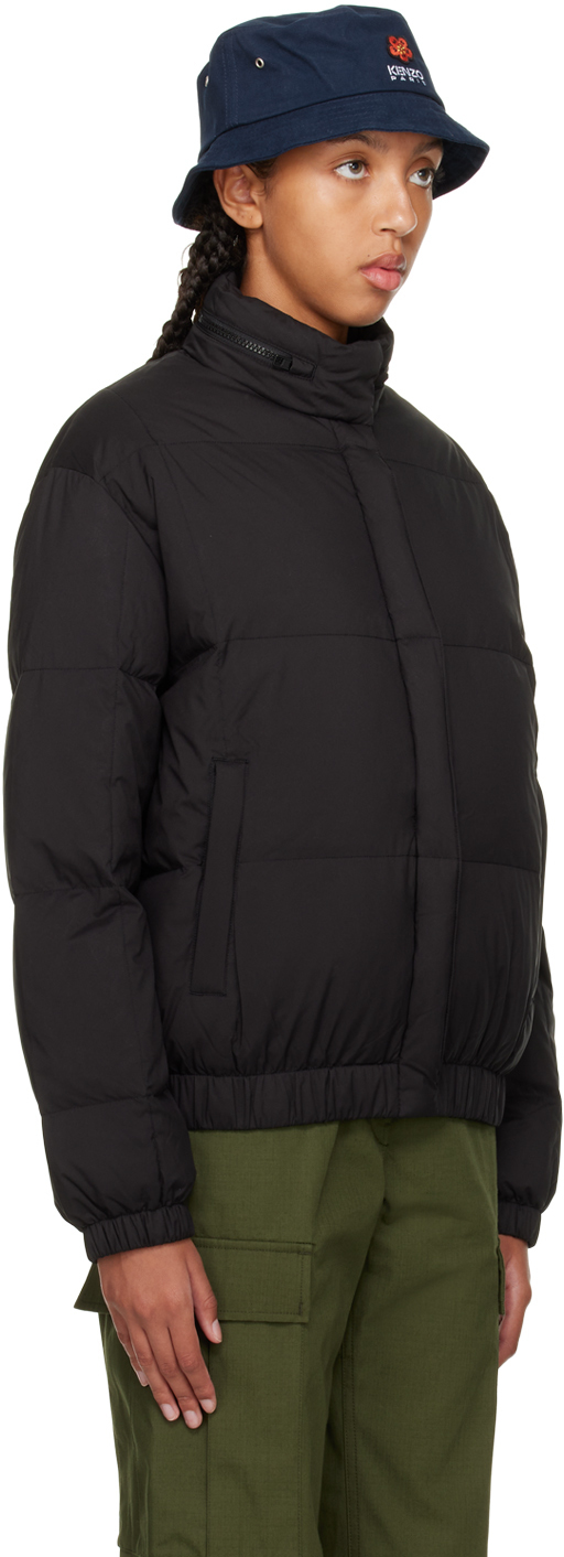 black boxy puffer jacket