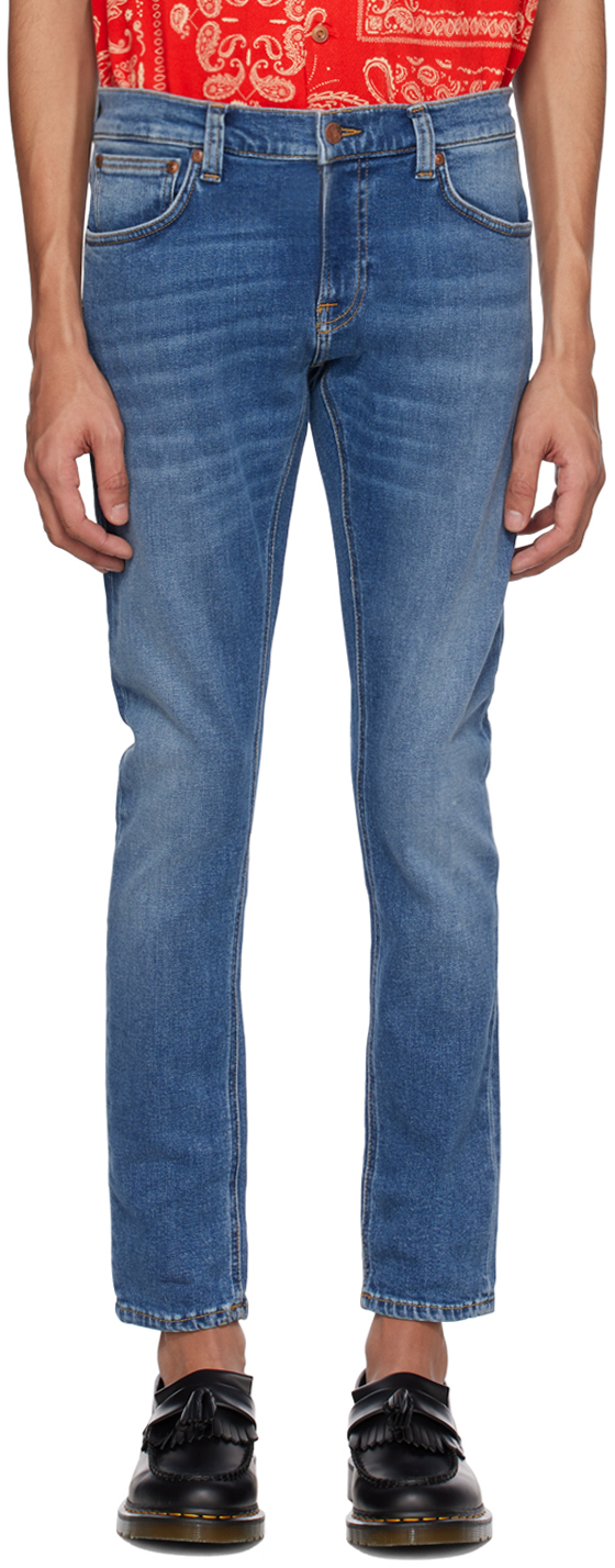 Nudie Jeans Blue Tight Terry Jeans Nudie Jeans Co