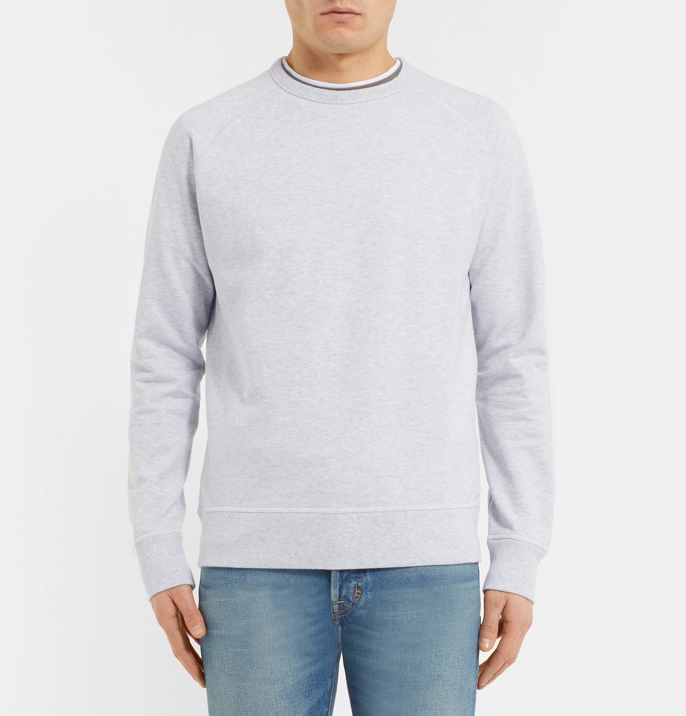 SALLE PRIVÉE - Cole Mélange Loopback Cotton-Jersey Sweatshirt - Gray ...