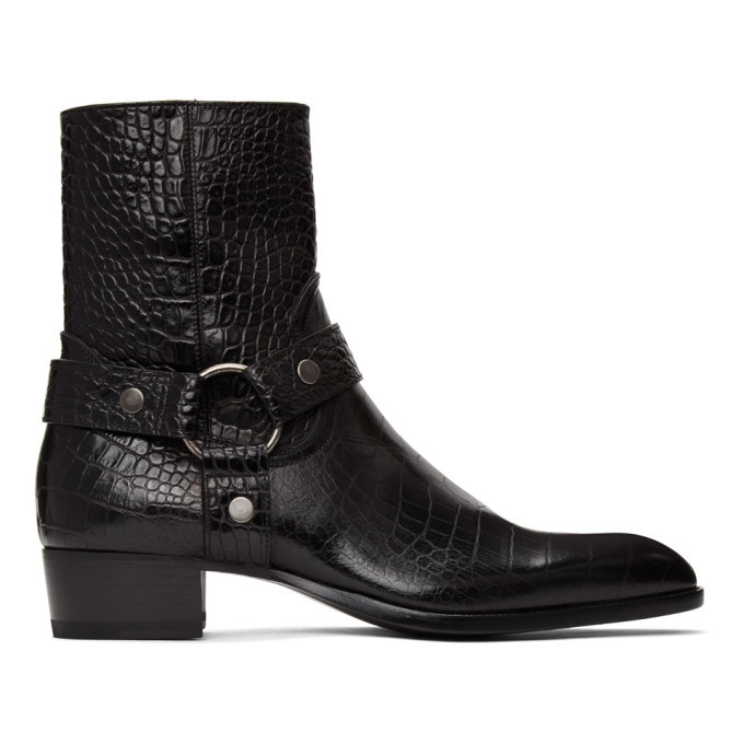 ysl crocodile boots