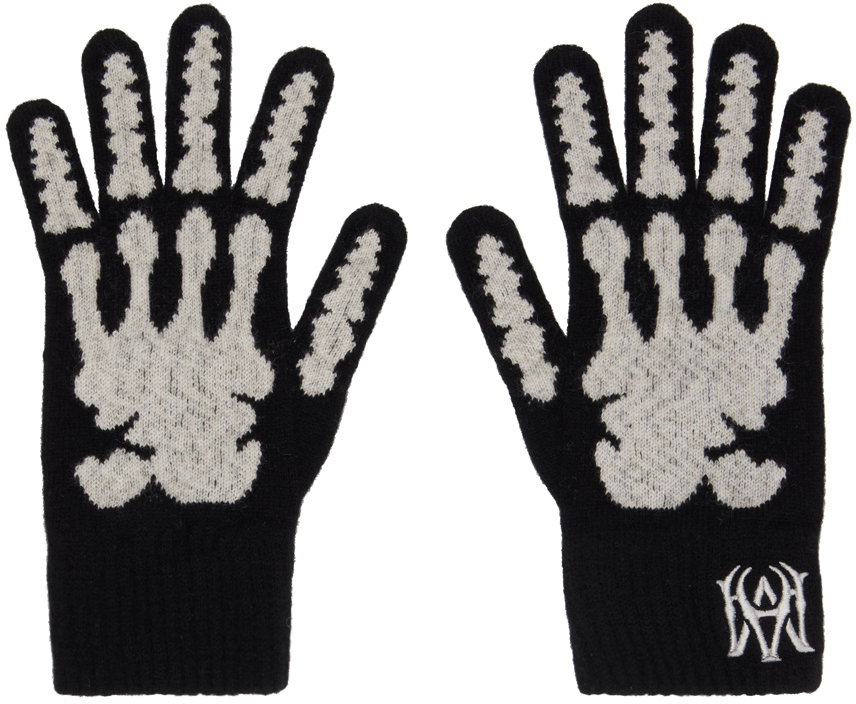 AMIRI Black Skeleton Gloves Amiri