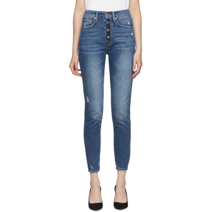 Frame Blue Le Original Skinny Jeans Frame Denim