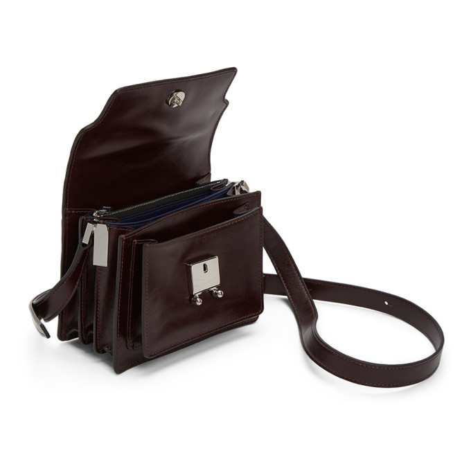 Marni Burgundy Mini Soft Trunk Bag Marni