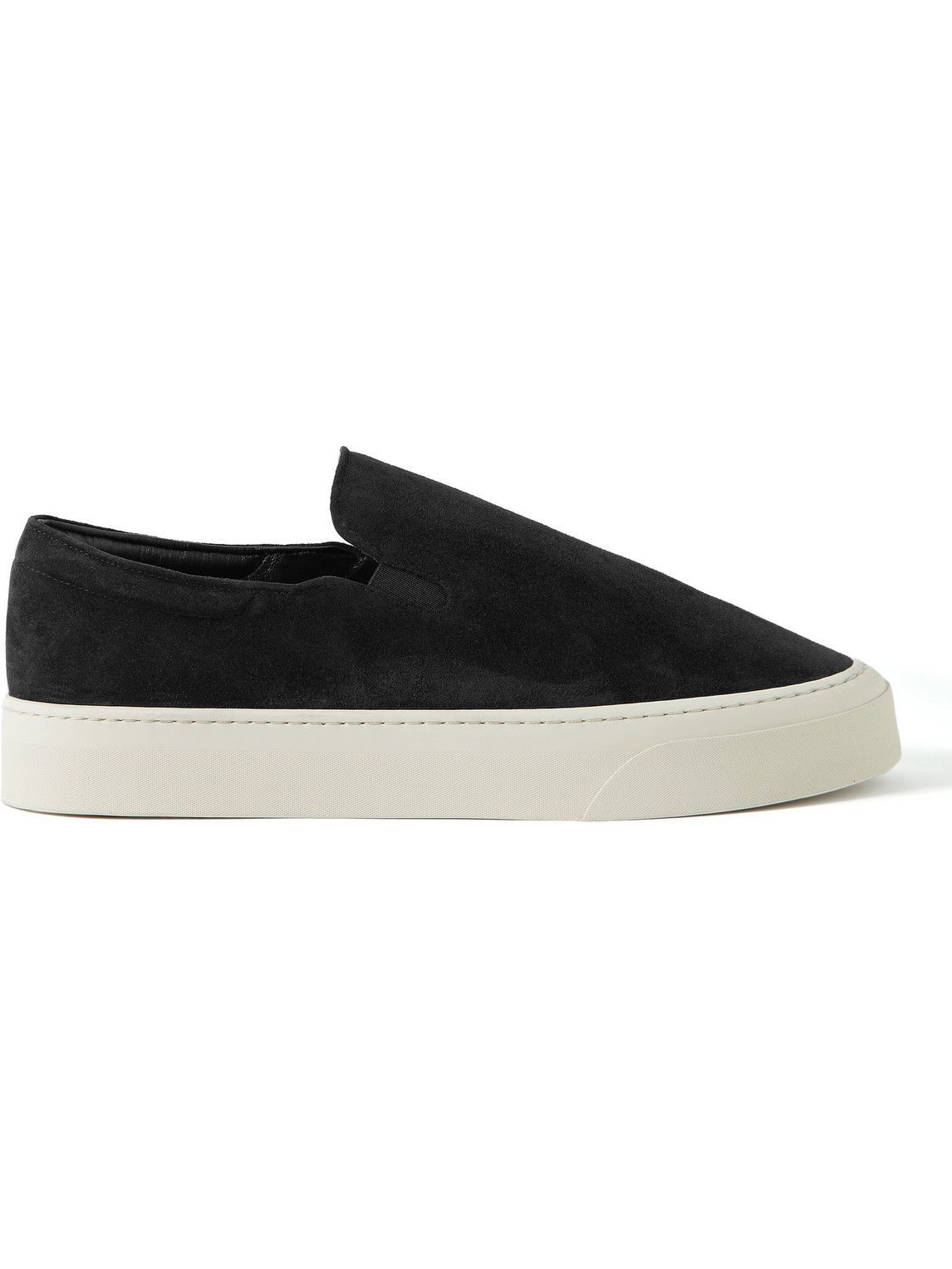 The Row - Dean Suede Slip-On Sneakers - Black The Row