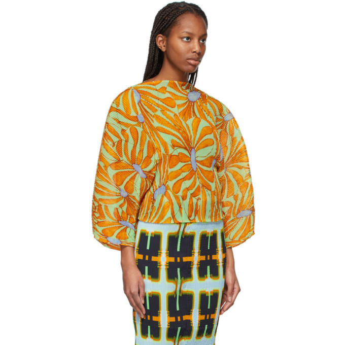 Julia Heuer Orange and Green Rana Blouse Julia Heuer