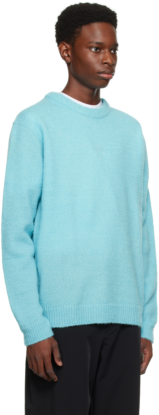 Solid Homme Blue Crewneck Sweater Solid Homme