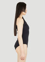 Athena One-Shoulder Swimsuit in Black