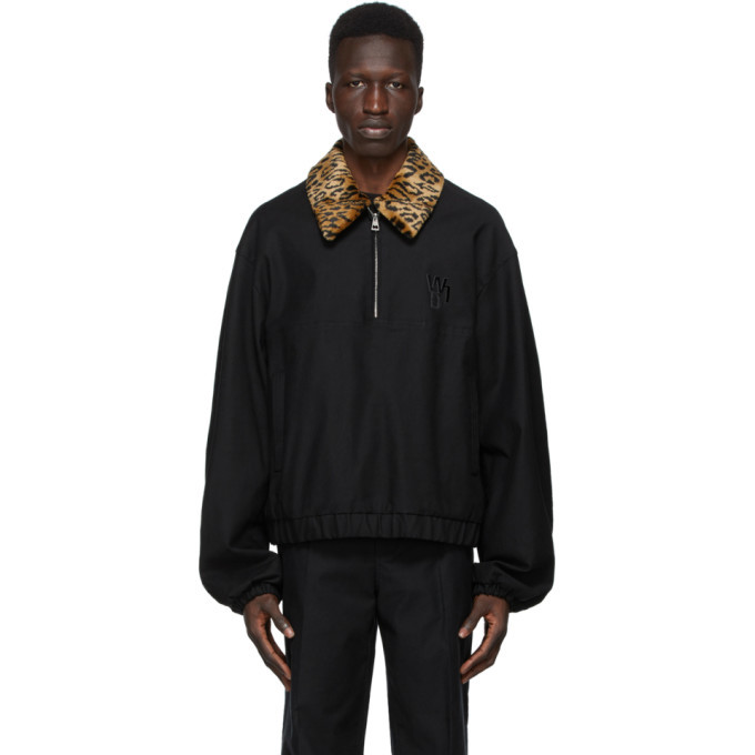 We11done Black Cheetah Pullover Jacket 