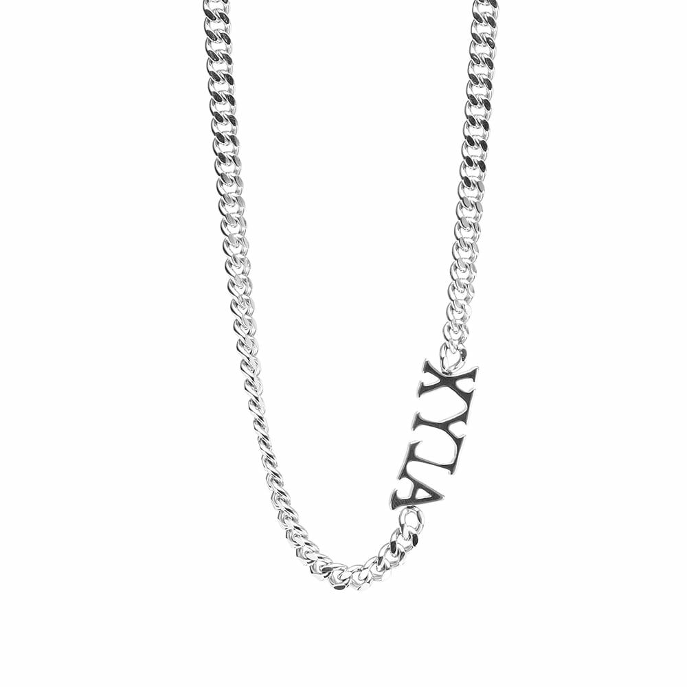 Photo: 1017 ALYX 9SM Men's Chain Logo Necklace in Silver