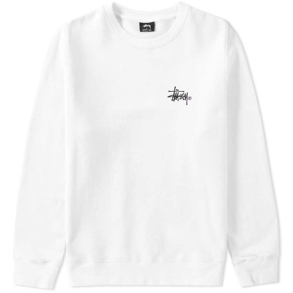 Stussy Basic Logo Applique Crew Sweat Stussy