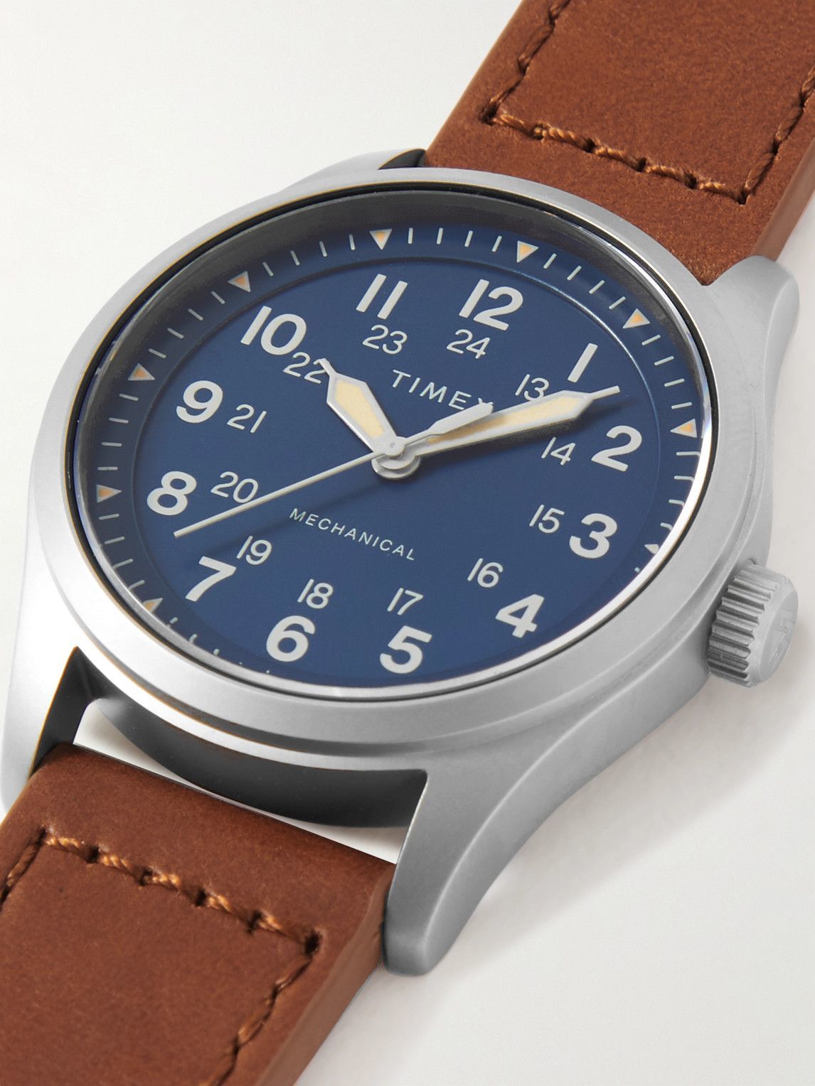 Timex - Expedition North Field Post 38mm Hand-Wound Stainless Steel and  Leather Watch Timex