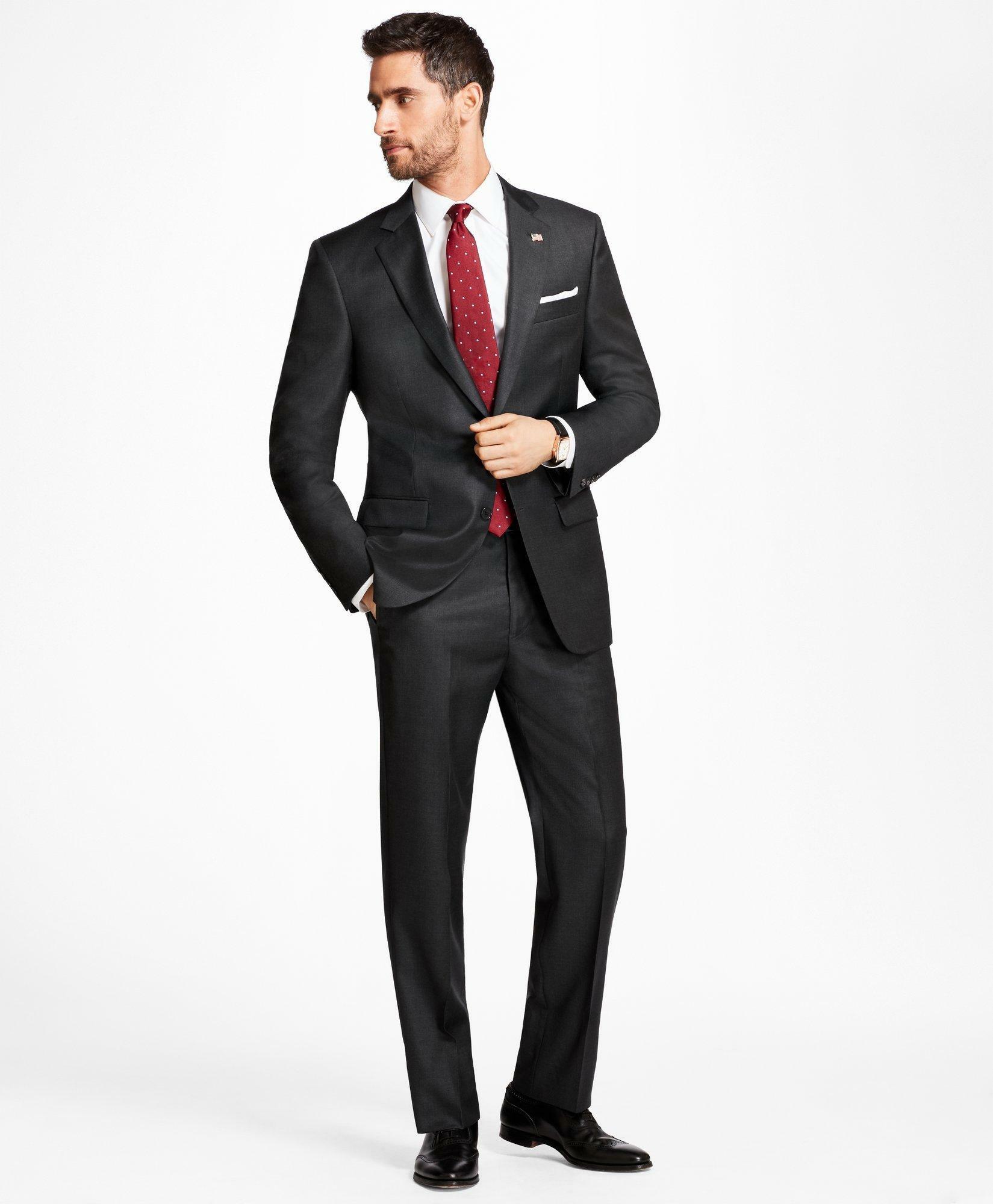 Brooks Brothers Men's Madison Fit Tic 1818 Suit | Grey