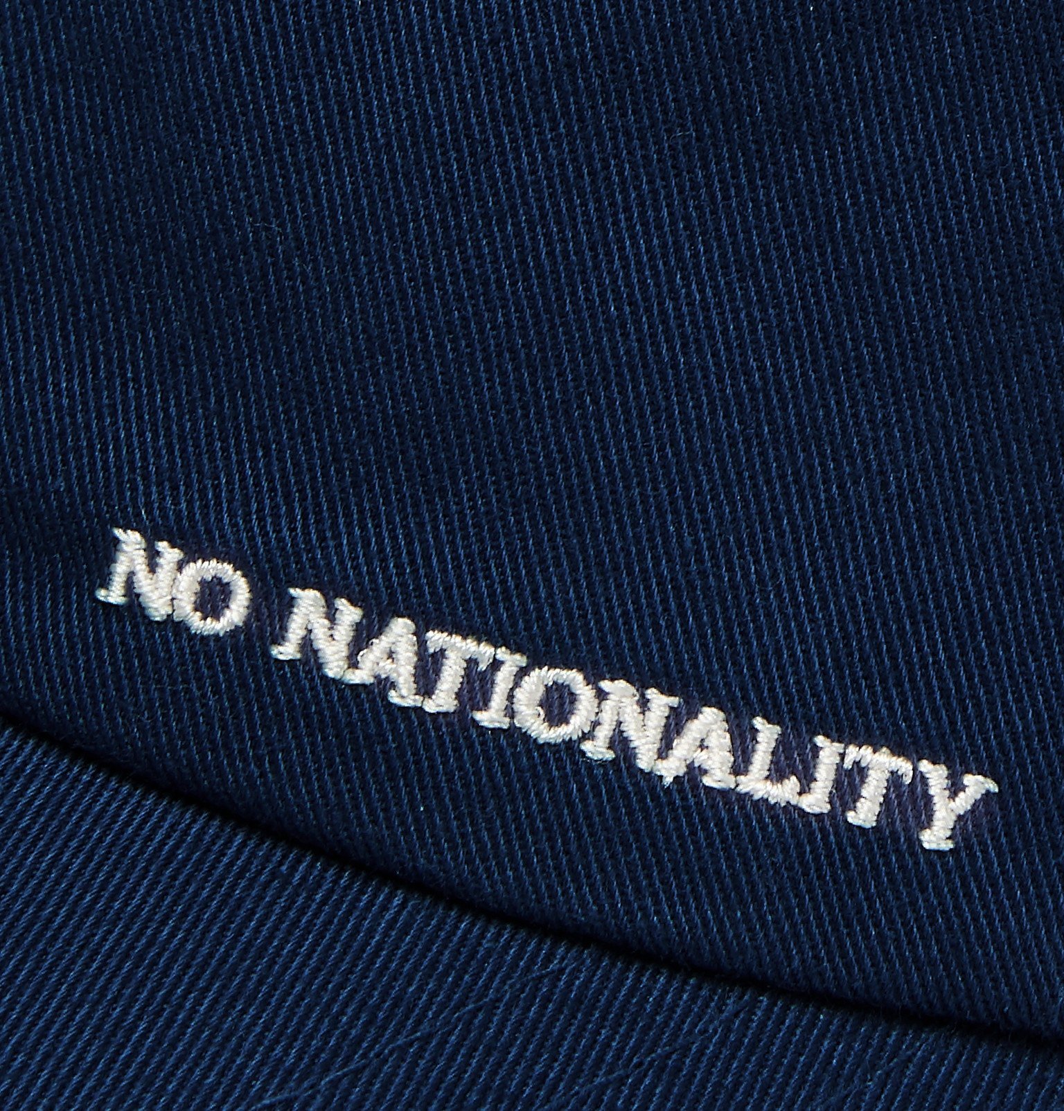 Nn07 Logo Embroidered Cotton Twill Baseball Cap Blue Nn07