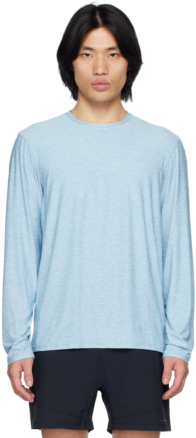 Outdoor Voices Blue Crewneck Long Sleeve T-Shirt Outdoor Voices
