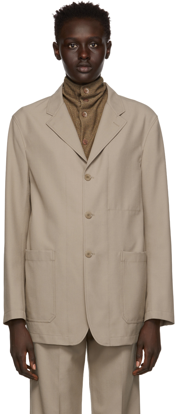 Lemaire Taupe Wool Pyjama Jacket Lemaire