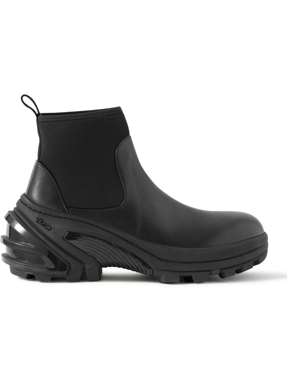 Photo: 1017 ALYX 9SM - Leather and Neoprene Chelsea Boots - Black