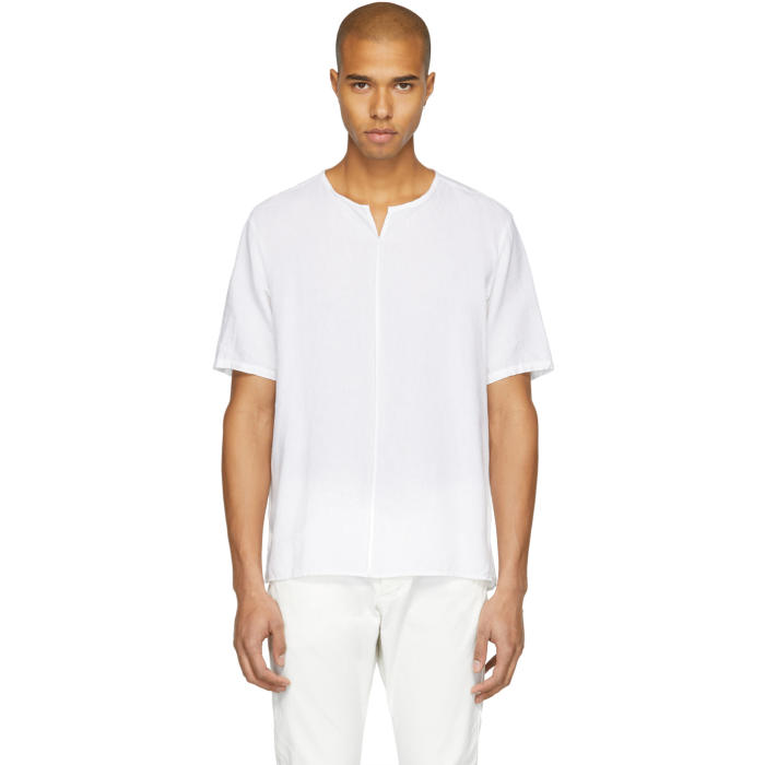 Attachment White Linen T-Shirt Attachment
