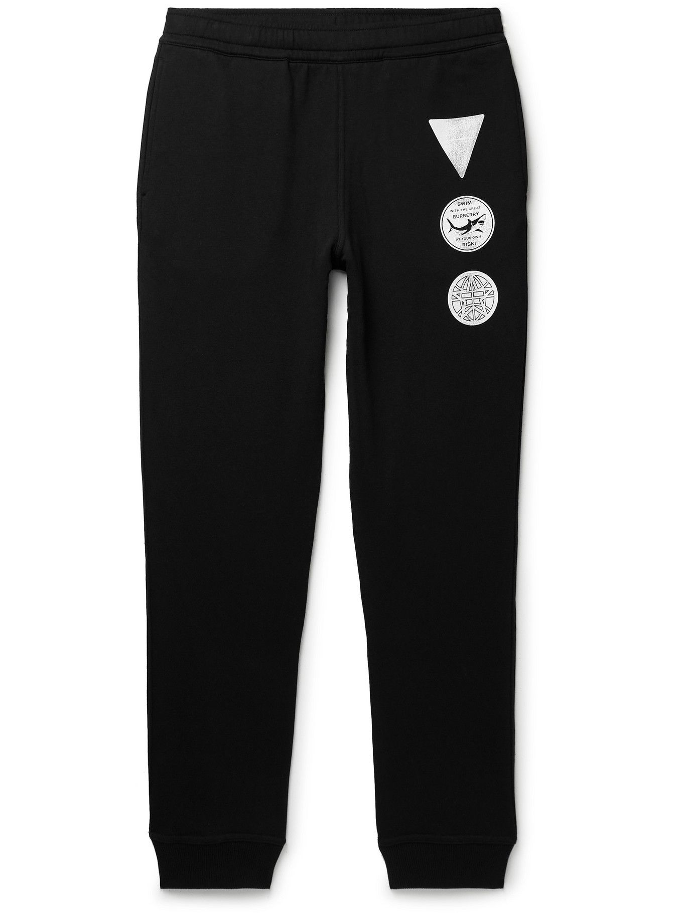 Photo: Burberry - Printed Cotton-Jersey Sweatpants - Black
