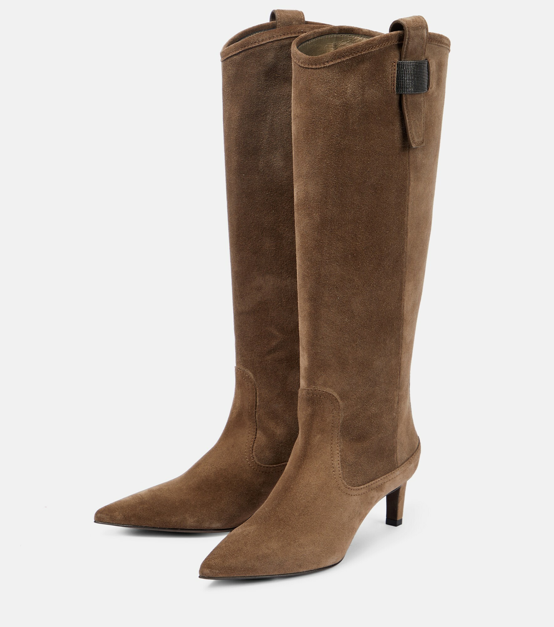 Brunello Cucinelli - Suede knee-high boots Brunello Cucinelli