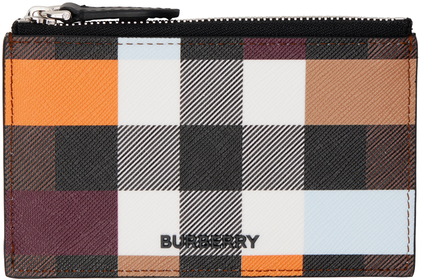 Burberry Multicolor Colour Block Check Card Holder Burberry