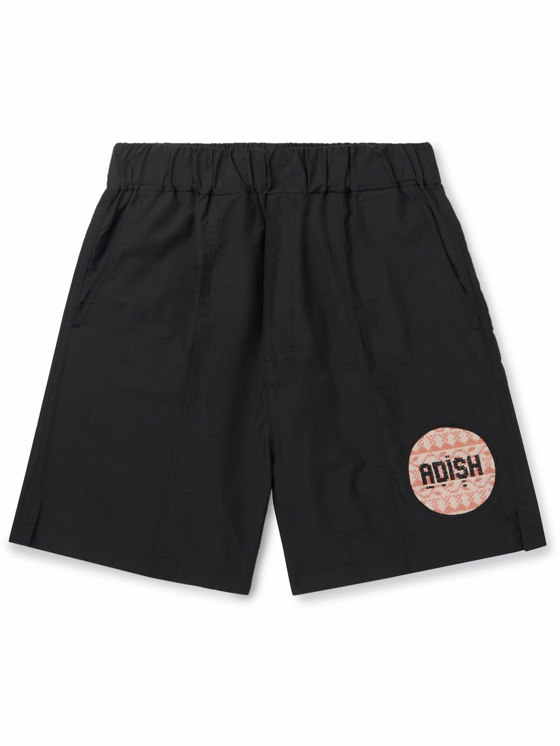 Adish - Sur Straight-Leg Logo-Appliquéd Ripstop Shorts - Black ADISH