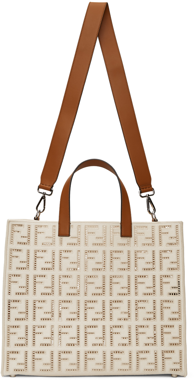 white fendi tote