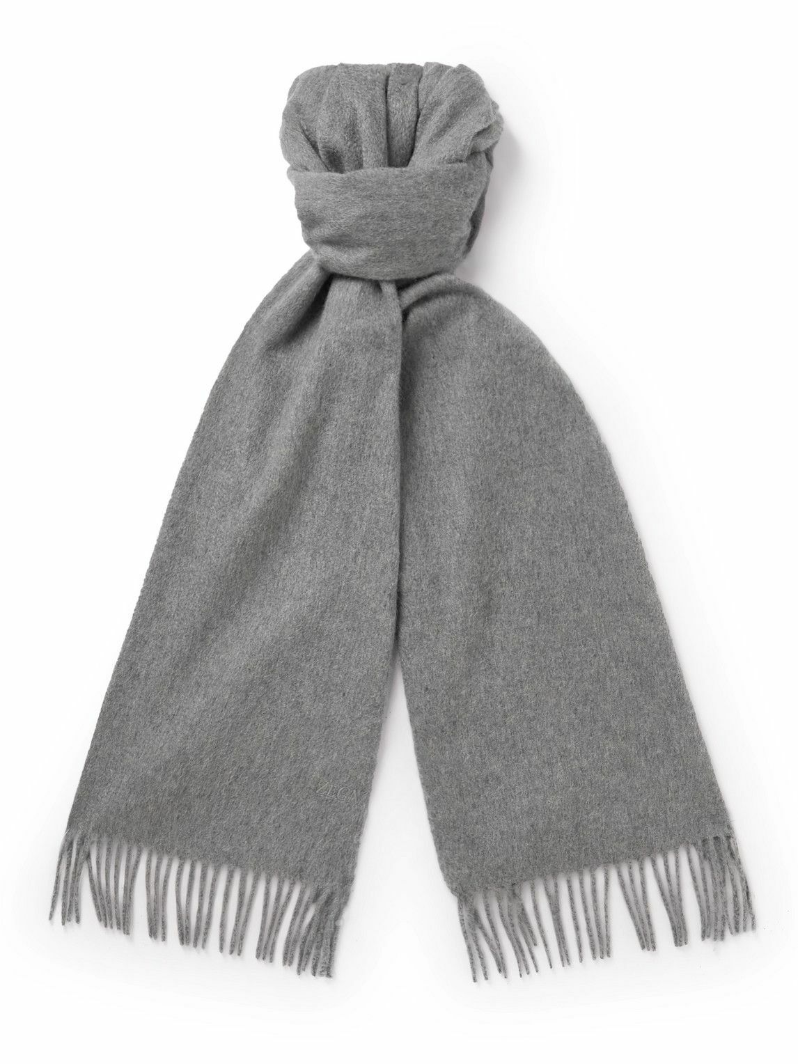 Zegna - Fringed cashmere scarf