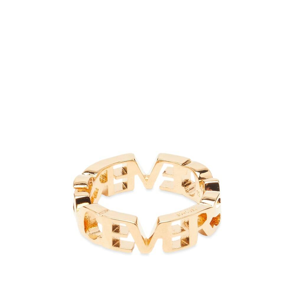 Versace Men's Logo Ring in Gold Versace