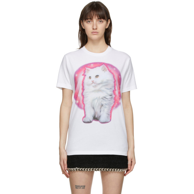 Ashley Williams White Airbrush Kitten T-Shirt Ashley Williams