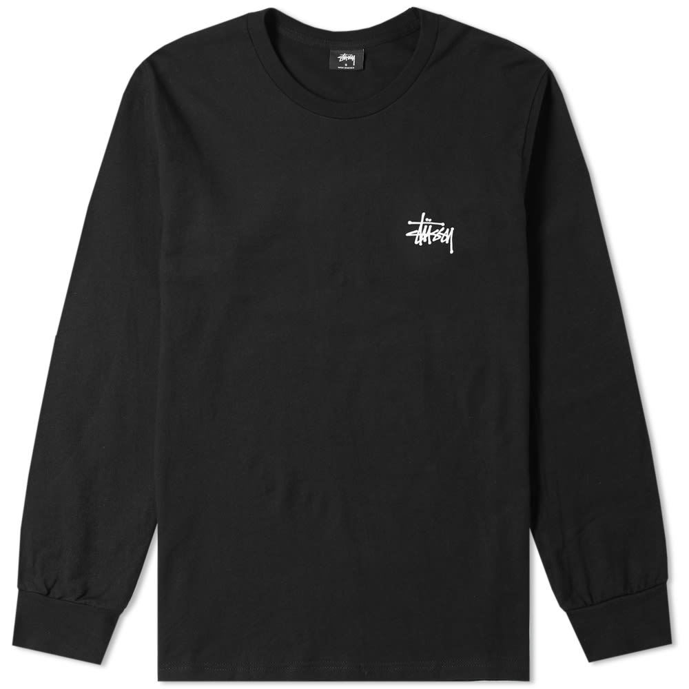 Stussy Long Sleeve Basic Stussy Tee Black Stussy