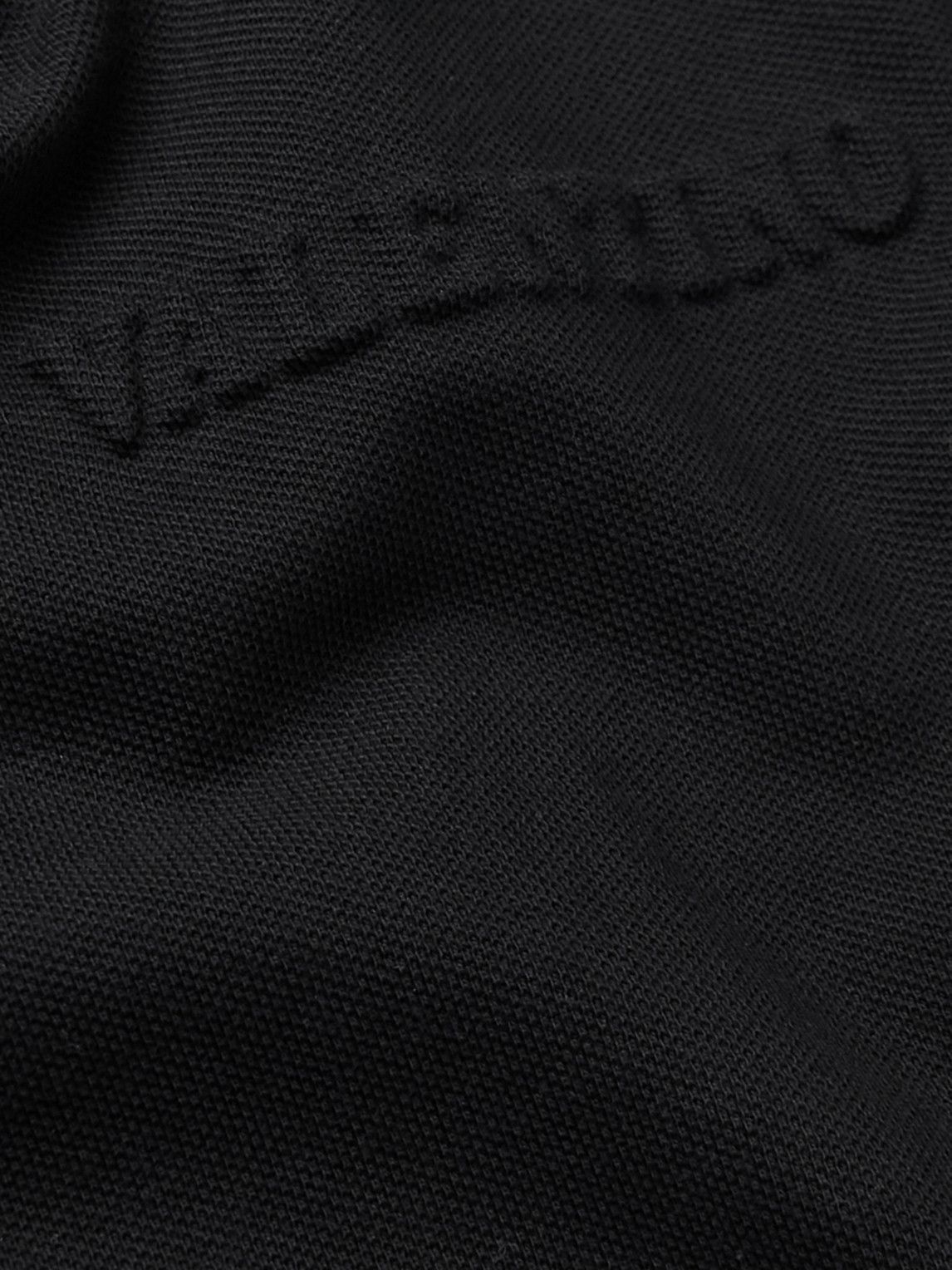 Valentino - Logo-Embossed Cotton-Piqué Polo Shirt - Black Valentino