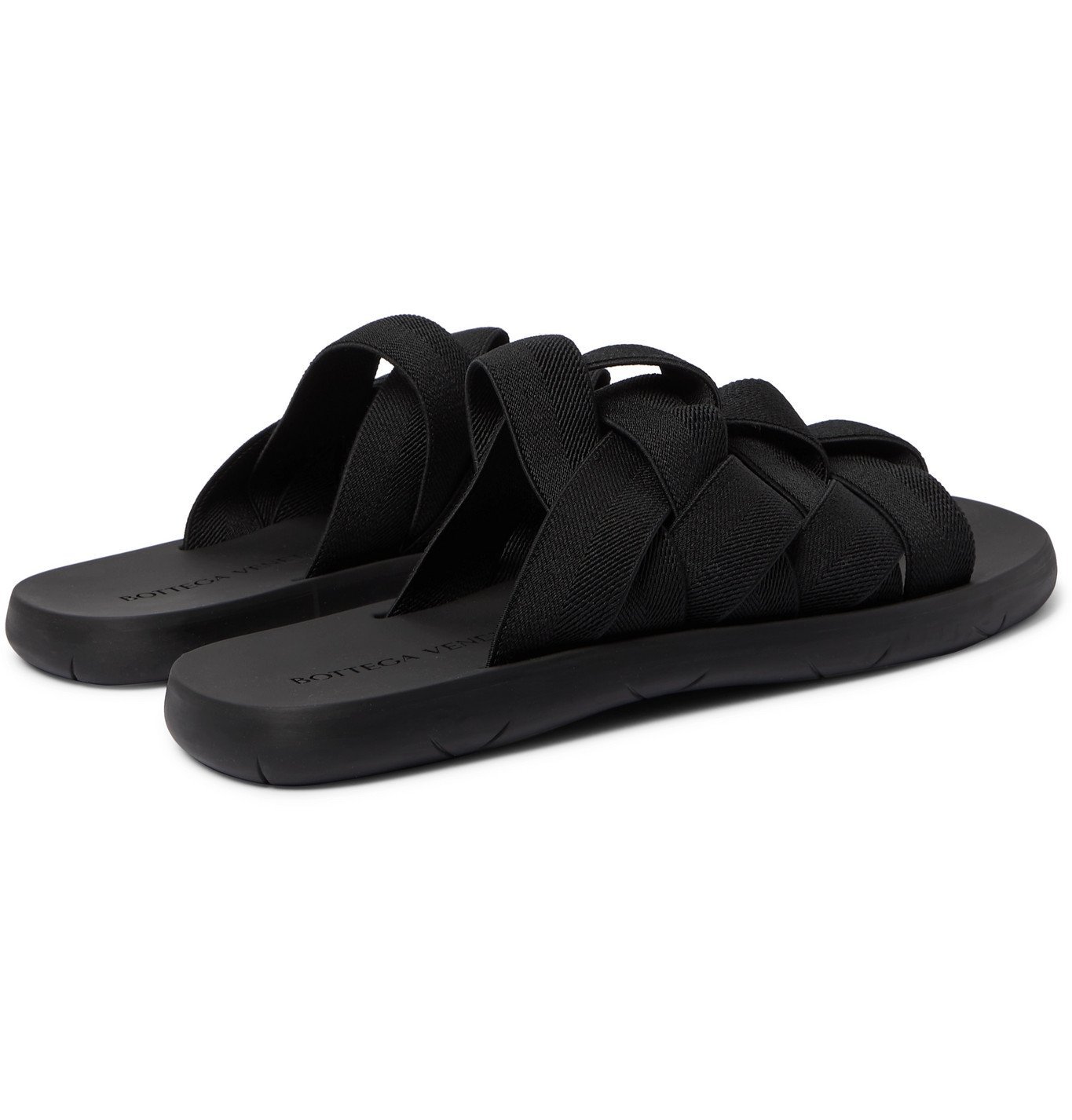 BOTTEGA VENETA - Intrecciato Canvas Slides - Black Bottega Veneta