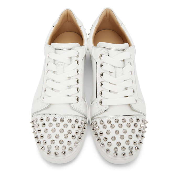 Christian Louboutin White Vierissima Spikes Sneakers Christian Louboutin