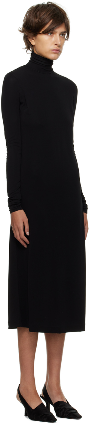 Teurn Studios SSENSE Exclusive Black Turtleneck Midi Dress