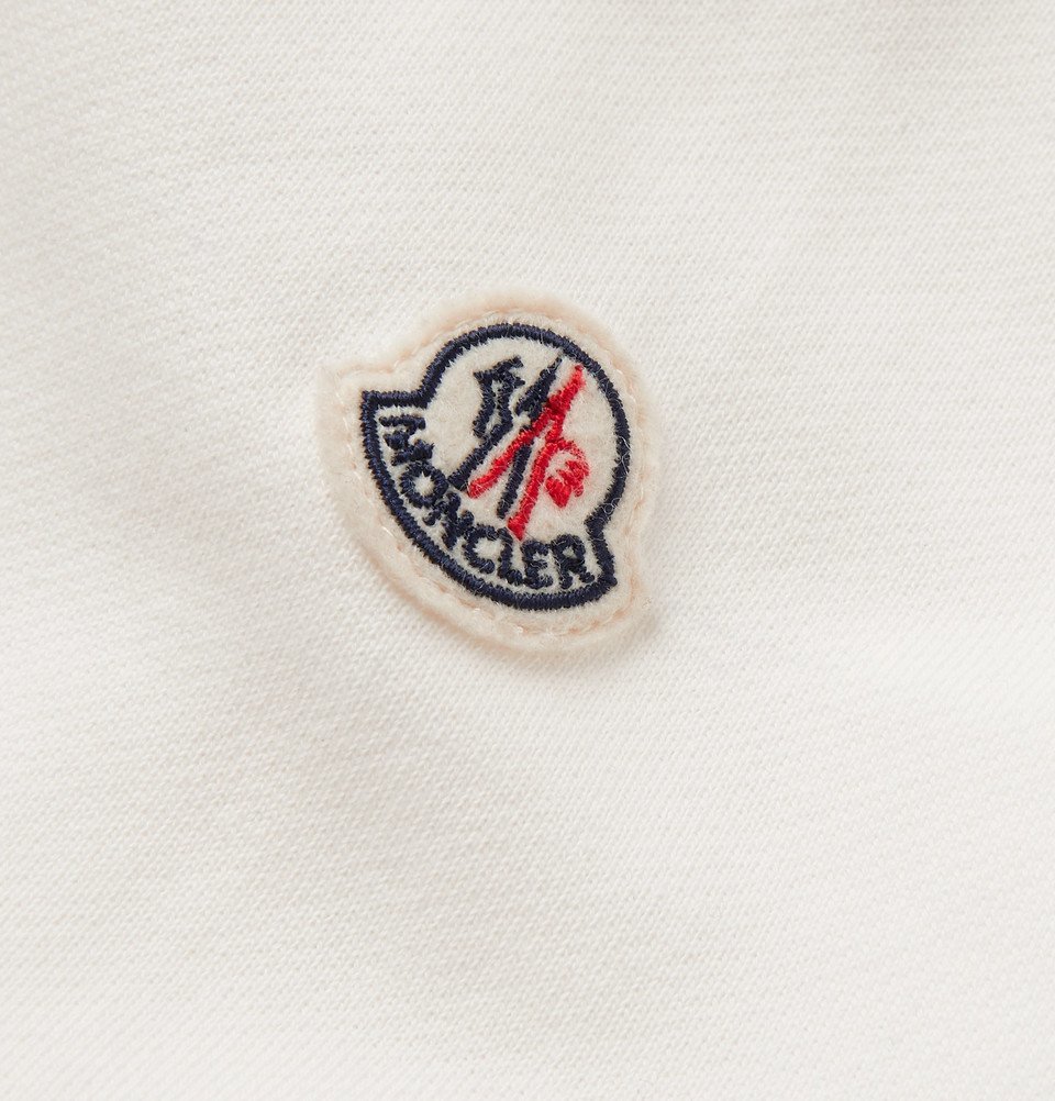 Moncler - Logo-Print Cotton-Jersey Sweatshirt - Off-white Moncler