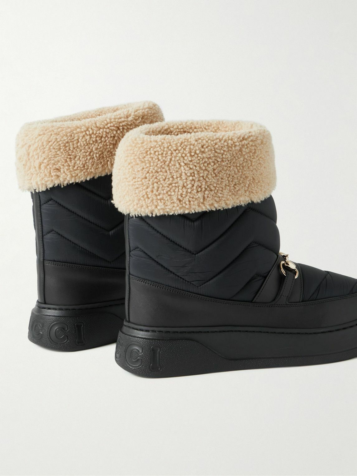 gucci shearling boots