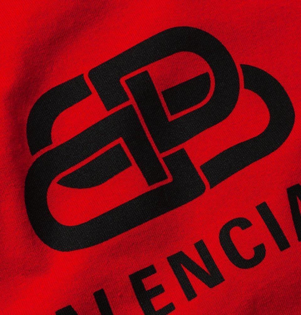 red balenciaga logo