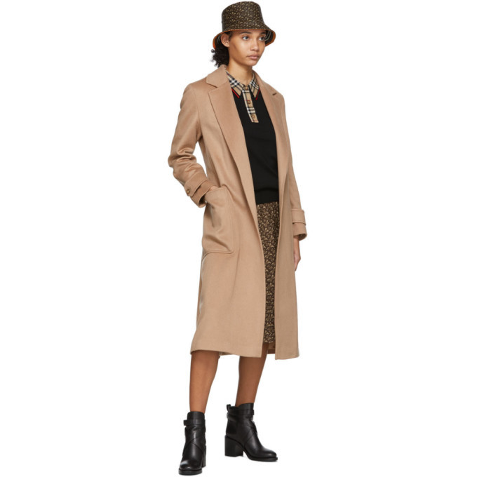 burberry sherringham cashmere wrap coat