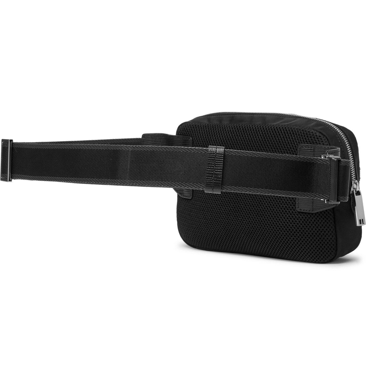Hugo Boss Meridian CrossGrain LeatherTrimmed Nylon Belt Bag Black