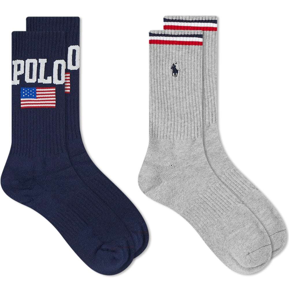 Photo: Polo Ralph Lauren Americana Socks - 2 Pack