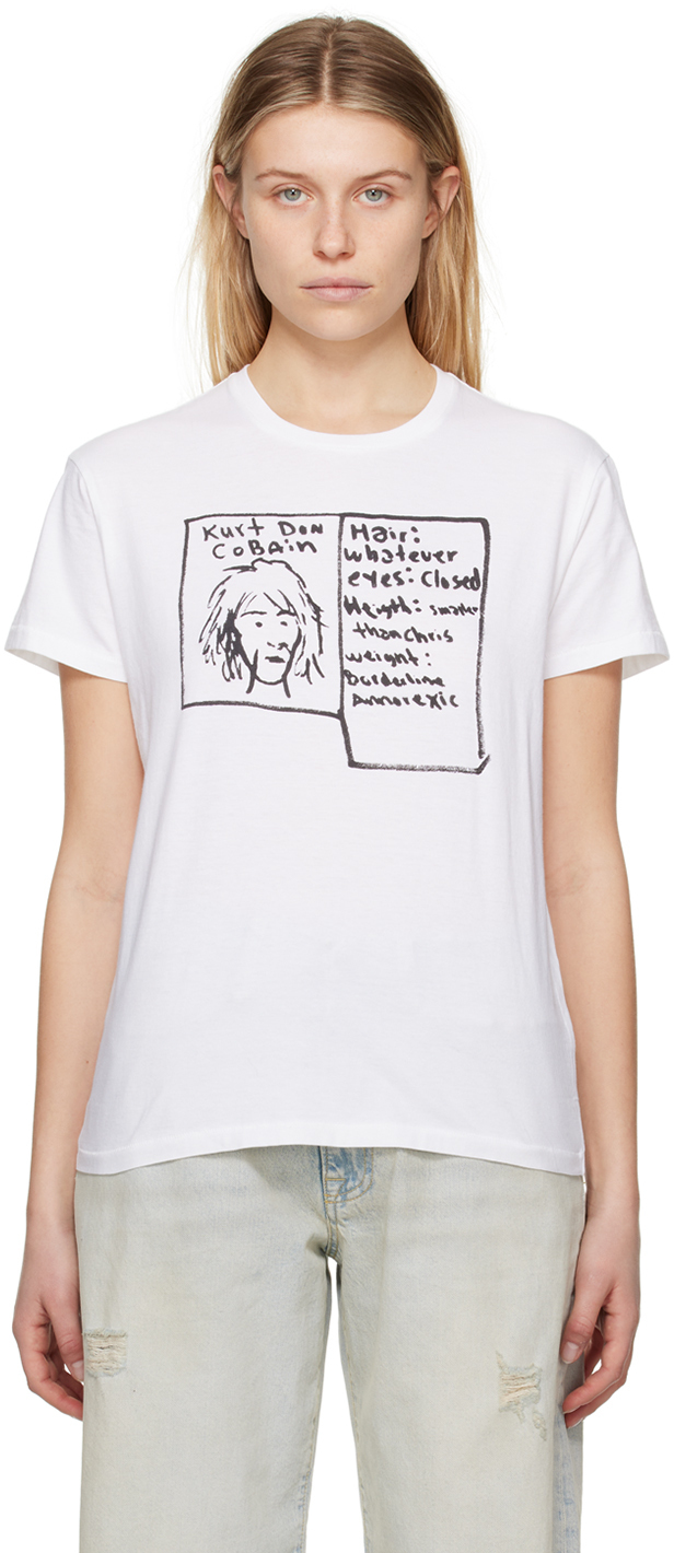 R13 White Kurt Doodle Boy T-Shirt R13