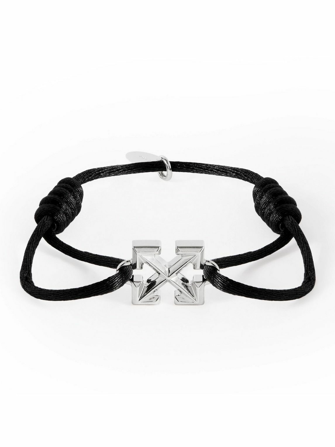 Off-White - Arrow Silver-Tone Cord Bracelet Off-White