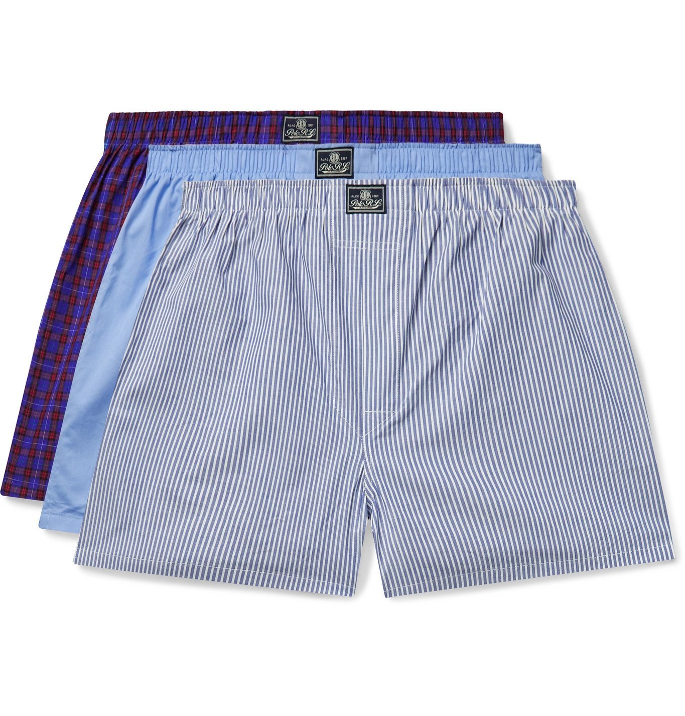 Polo Ralph Lauren Three Pack Cotton Boxer Shorts Blue Polo Ralph Lauren 