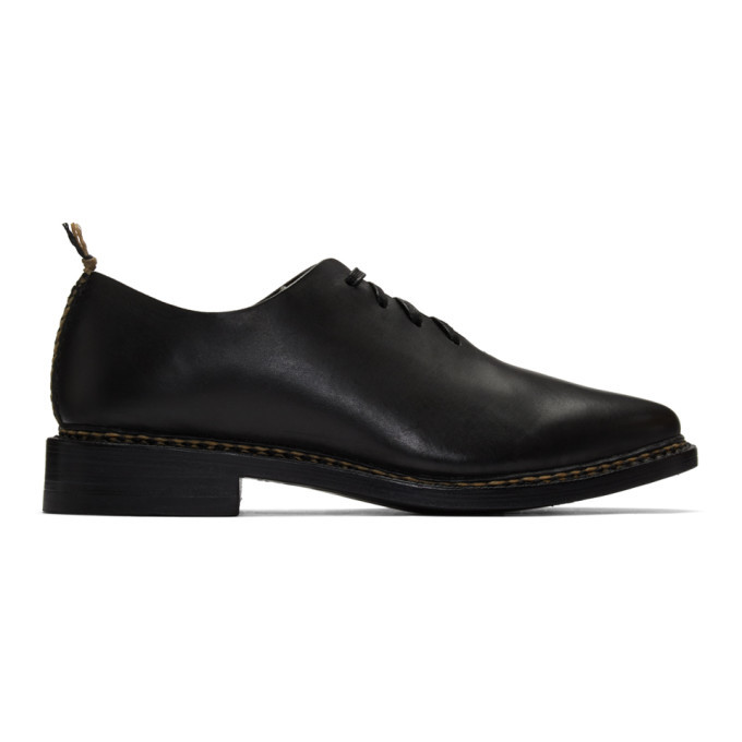 Feit Black Braided Oxfords Feit