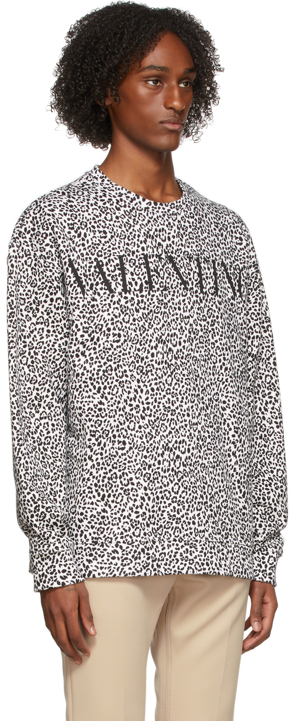 white leopard print sweatshirt