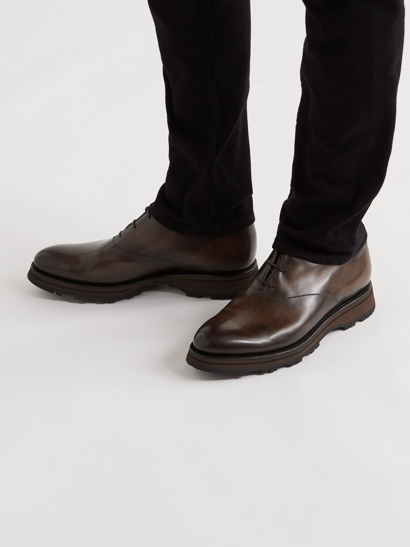 Berluti - Alessio Padova Venezia Leather Oxford Shoes - Brown Berluti