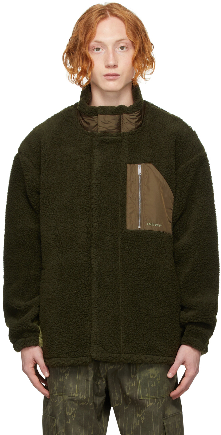 AMBUSH Green Wool Fleece Jacket Ambush